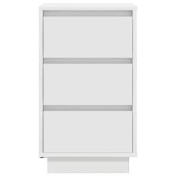 Berkfield Home Bedside Cabinet with LED Lights¬†White 38x34x65 cm in White - Size: 38 x 34 x 65 cm - thumbnail 7