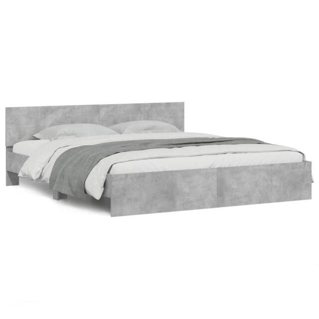Berkfield Home Bed Frame without Mattress Concrete Grey 160x200 cm - image 1