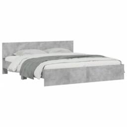 Berkfield Home Bed Frame without Mattress Concrete Grey 160x200 cm - thumbnail 3