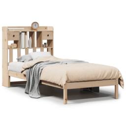 Berkfield Home Decorative Bookcase Bed without Mattress 75x190 cm Small Single S in Light Brown - thumbnail 3