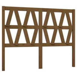 Berkfield Home Bed Headboard Honey Brown 126x4x100 cm Solid Wood Pine - Size: 126 x 4 x 100 cm - thumbnail 1