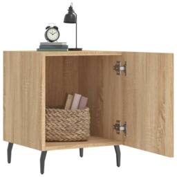 Berkfield Home Bedside Cabinets 2 pcs Sonoma Oak 40x40x50 cm Engineered Wood in Light Tan - Size: 40 x 40 x 50 cm - thumbnail 3