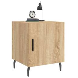 Berkfield Home Bedside Cabinets 2 pcs Sonoma Oak 40x40x50 cm Engineered Wood in Light Tan - Size: 40 x 40 x 50 cm - thumbnail 4