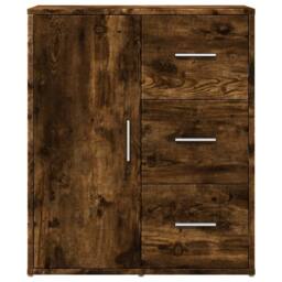 Berkfield Home Sideboard Smoked Oak 60x31x70 cm Engineered Wood in Brown - Size: 60 x 31 x 70 cm - thumbnail 5