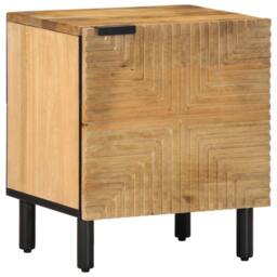 Berkfield Home Beautiful Bedside Cabinet Brown 40x33x46 cm Solid Wood Mango - Size: 40 x 33 x 46 cm - thumbnail 2