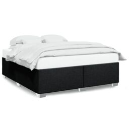 Berkfield Home Bed Frame without Mattress Black¬†Super King Fabric in Black - Size: Super King - thumbnail 2