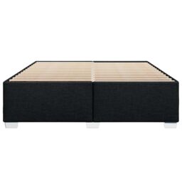 Berkfield Home Bed Frame without Mattress Black¬†Super King Fabric in Black - Size: Super King - thumbnail 4