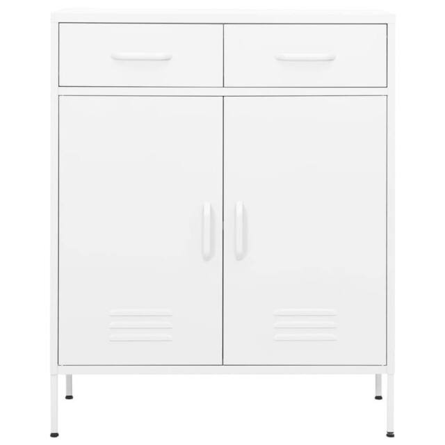 Berkfield Home Storage Cabinet White 80x35x101.5 cm Steel - image 1