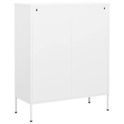 Berkfield Home Storage Cabinet White 80x35x101.5 cm Steel - thumbnail 4