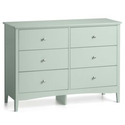 Christow Sage Chest of Drawers Modern 6 Drawer Bedroom Storage Unit Furniture Cabinet in Light Green - thumbnail 2