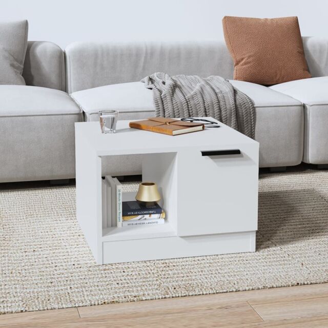 Berkfield Home Coffee Table White 50x50x36 cm Engineered Wood - Size: 50 x 50 x 36 cm