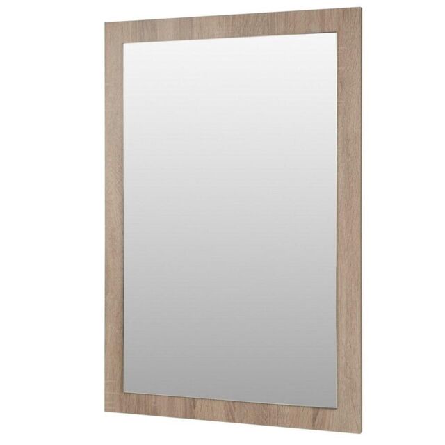Clifton Sonoma Oak 800 x 500mm Bathroom Mirror in Light Oak - image 1