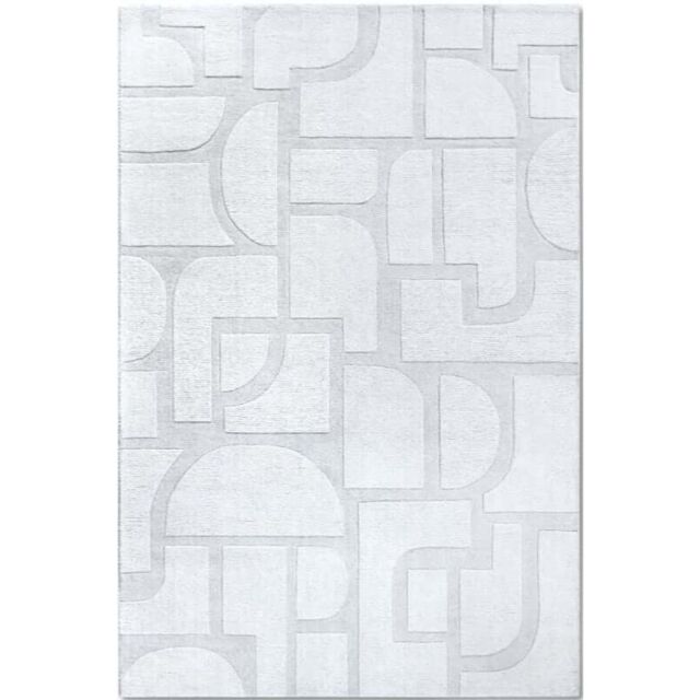 THE RUGS Villeroy & Boch 1906 Wool Rug Alexis - Soft Handwoven Geometric Design in White - Size: 160 cm x 230 cm - image 1