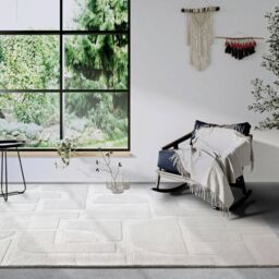 THE RUGS Villeroy & Boch 1906 Wool Rug Alexis - Soft Handwoven Geometric Design in White - Size: 160 cm x 230 cm - thumbnail 5