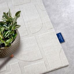 THE RUGS Villeroy & Boch 1906 Wool Rug Alexis - Soft Handwoven Geometric Design in White - Size: 160 cm x 230 cm - thumbnail 4