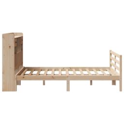 Berkfield Home Bookcase Bed without Mattress 135x190 cm Doouble Solid Wood Pine in Brown - thumbnail 5