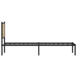 Berkfield Home Metal Bed Frame without Mattress Sonoma Oak 75x190 cm Small Single in Brown - thumbnail 6