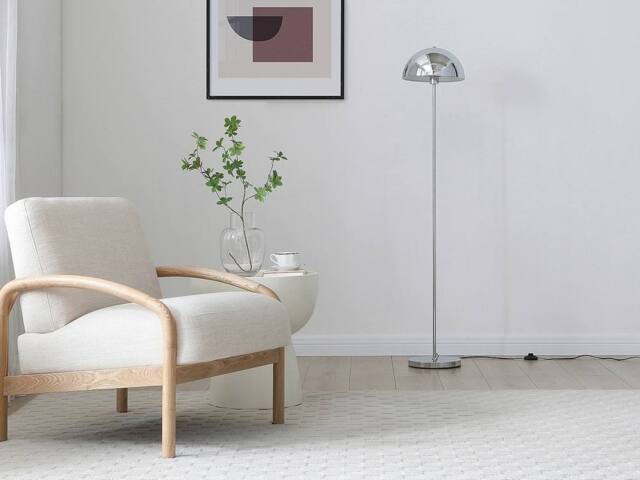 Vente-unique Chrome Metal Floor Lamp - D30 X H149 Cm - ONTARIO in Silver - image 1