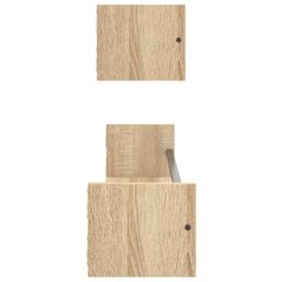 Berkfield Home Wall Shelves with Bars 2 pcs Sonoma Oak 80x16x14 cm in Brown - Size: 80 x 16 x 14 cm - thumbnail 5