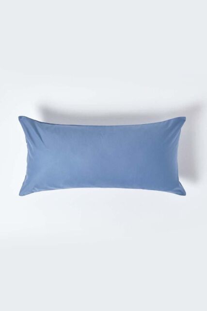 Homescapes Continental Egyptian Cotton Pillowcase 1000 TC, 40 x 80 cm in Blue - image 1