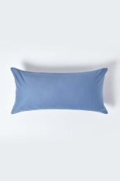 Homescapes Continental Egyptian Cotton Pillowcase 1000 TC, 40 x 80 cm in Blue