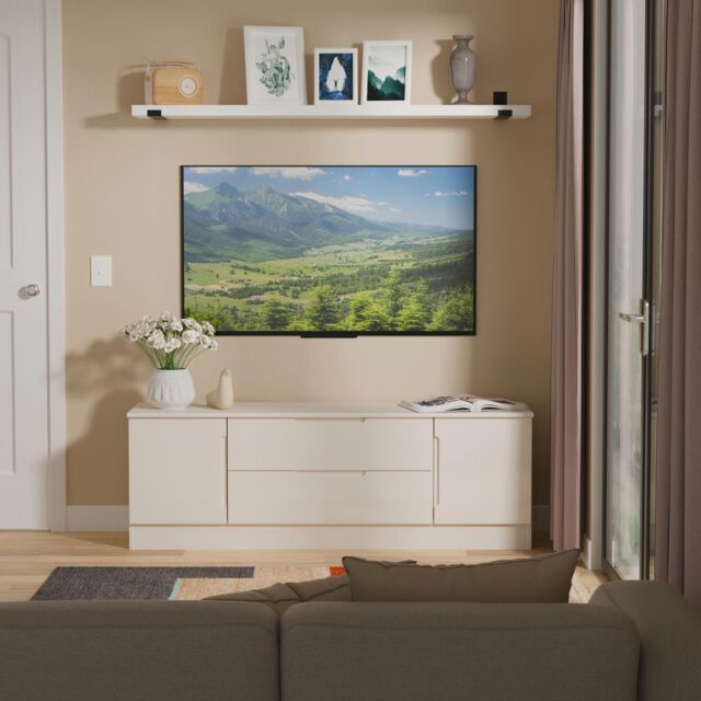 Ready Assembled 2 U Lucca 2 Door 2 Drawer Superwide TV Unit (Ready Assembled) in Taupe - image 1