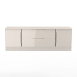 Ready Assembled 2 U Lucca 2 Door 2 Drawer Superwide TV Unit (Ready Assembled) in Taupe - thumbnail 2