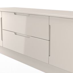Ready Assembled 2 U Lucca 2 Door 2 Drawer Superwide TV Unit (Ready Assembled) in Taupe - thumbnail 5