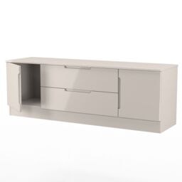 Ready Assembled 2 U Lucca 2 Door 2 Drawer Superwide TV Unit (Ready Assembled) in Taupe - thumbnail 6