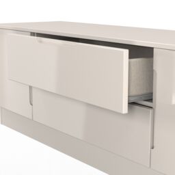 Ready Assembled 2 U Lucca 2 Door 2 Drawer Superwide TV Unit (Ready Assembled) in Taupe - thumbnail 7