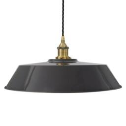 SE Home Slate Grey Large Chancery Pendant Light - Antique Brass - thumbnail 1