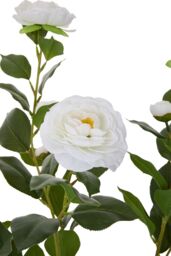 Garden Sanctuary 90cm Garden Artificial White Camellia Tree Potted for Home Decor - thumbnail 4