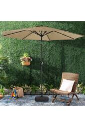 Living and Home 3m Traditional Garden Parasol（Base is not included） in Khaki - thumbnail 4