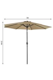Living and Home 3m Traditional Garden Parasol（Base is not included） in Khaki - thumbnail 2