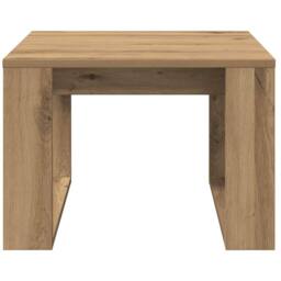 Berkfield Home Side Table Artisan Oak 50x50x35 cm Engineered Wood in Brown - Size: 50 x 50 x 35 cm - thumbnail 4