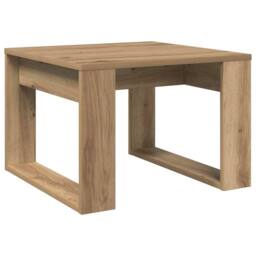 Berkfield Home Side Table Artisan Oak 50x50x35 cm Engineered Wood in Brown - Size: 50 x 50 x 35 cm - thumbnail 6
