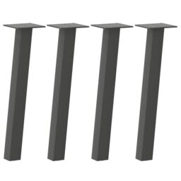 Berkfield Home Coffee Table Legs 4 pcs Anthracite 42 cm Steel in Black - thumbnail 2