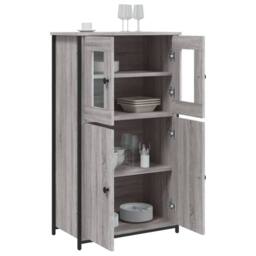 Berkfield Home Highboard Grey Sonoma 62x32x106.5 cm Engineered Wood - thumbnail 4