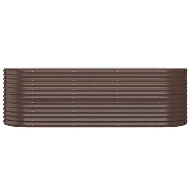 Berkfield Home Garden Raised Bed Powder-coated Steel 224x80x68 cm Brown - Size: 224 x 80 x 68 cm - image 1