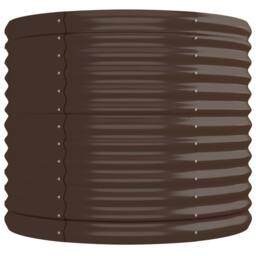 Berkfield Home Garden Raised Bed Powder-coated Steel 224x80x68 cm Brown - Size: 224 x 80 x 68 cm - thumbnail 4