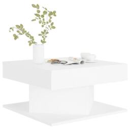 Berkfield Home Decorative Coffee Table White 57x57x30 cm Engineered Wood - Size: 57 x 57 x 30 cm - thumbnail 4