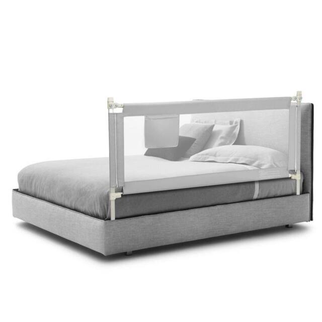 Costway 175 cm Toddler Bedrail Infant Safety Bed Guardrail in Grey - image 1