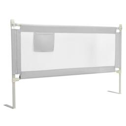 Costway 175 cm Toddler Bedrail Infant Safety Bed Guardrail in Grey - thumbnail 6