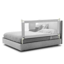 Costway 175 cm Toddler Bedrail Infant Safety Bed Guardrail in Grey - thumbnail 1