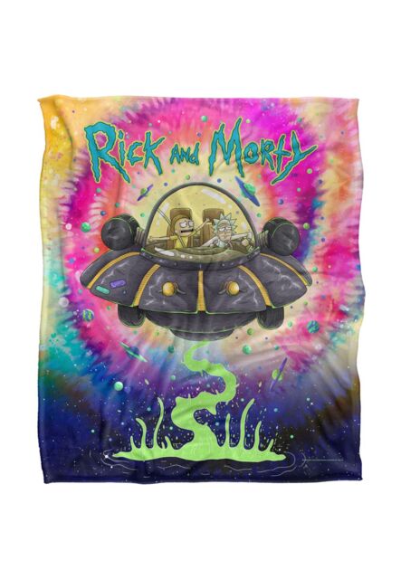 Warner Brothers Rick & Morty Officially Licensed Silky Touch Super Soft Throw Blanket 152 x 127 cm in White - image 1
