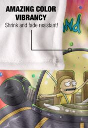 Warner Brothers Rick & Morty Officially Licensed Silky Touch Super Soft Throw Blanket 152 x 127 cm in White - thumbnail 4