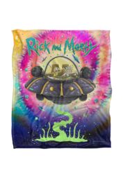 Warner Brothers Rick & Morty Officially Licensed Silky Touch Super Soft Throw Blanket 152 x 127 cm in White - thumbnail 1