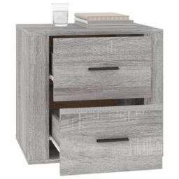 Berkfield Home Bedside Cabinet Grey Sonoma 50x39x47 cm - Size: 50 x 39 x 47 cm - thumbnail 5