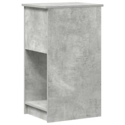 Berkfield Home Computer Tower Stand with Drawer Concrete Grey 35x45x77 cm - Size: 35 x 45 x 77 cm - thumbnail 7