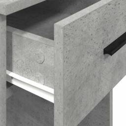 Berkfield Home Computer Tower Stand with Drawer Concrete Grey 35x45x77 cm - Size: 35 x 45 x 77 cm - thumbnail 8